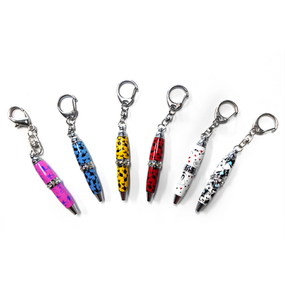 Animal Printing Mini Pen Keychain , 6.5cm Small Pocket Pen