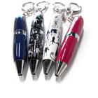 Silk Screen Black Ink Mini Keychain Ballpoint Pen With Logo Print