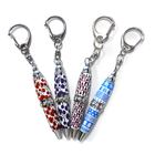 Steel Pocket Crystal Stone Mini Pen Key Chain With A Novelty Display