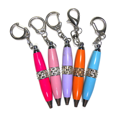 Steel Pantone Color Keychain Ballpoint Pen CE Certification