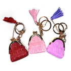 OEM Leather No Zipper Change Small Coin Pouch Keychain For Giveaways