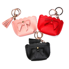 Bowknot Ornament 9.5cm Small Zipper Pouch Keychain Polyester