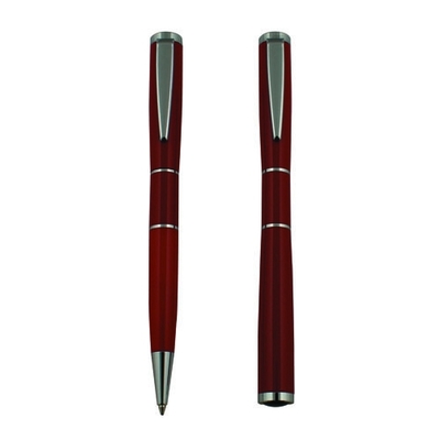 Pad Print Logo Custom Office Red Metal Pen CE Certification