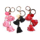 Gift Lightweight 16x3.5CM Personalized Leather Flower Keychain CE Certification