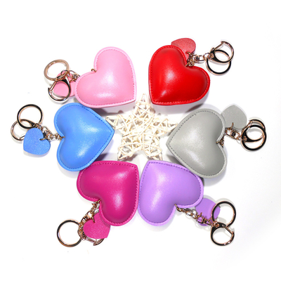 ODM Personalised Brass Plating Heart Leather Keychain Handbag Charms