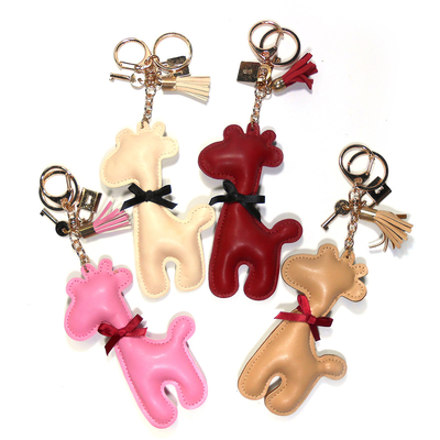 CE Personalised Animal Keyring , 12.5cm Personalized Leather Key Ring