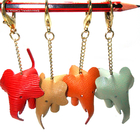 OEM Cute Gold Plating Animal Leather Keychain CE Certification