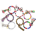 Multicolor Bangle Wrist Key Ring Bracelet