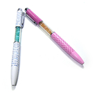 Metal Retractable Blue Ink Diamond Crystal Stylus Pens For Gift