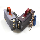 Lightweight Leather Mini Bag Keychain With Gold Plating