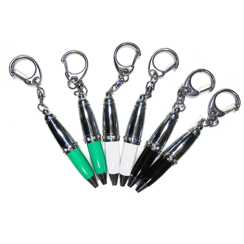 Silk Screen Animal Brass 65mm Small Ballpoint Pens With C Keyring