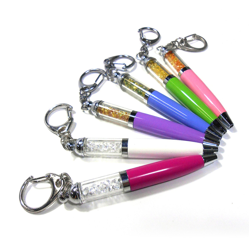 Bling Stainless Steel Personalised Crystal Pen , 26g Crystal Gel Pen