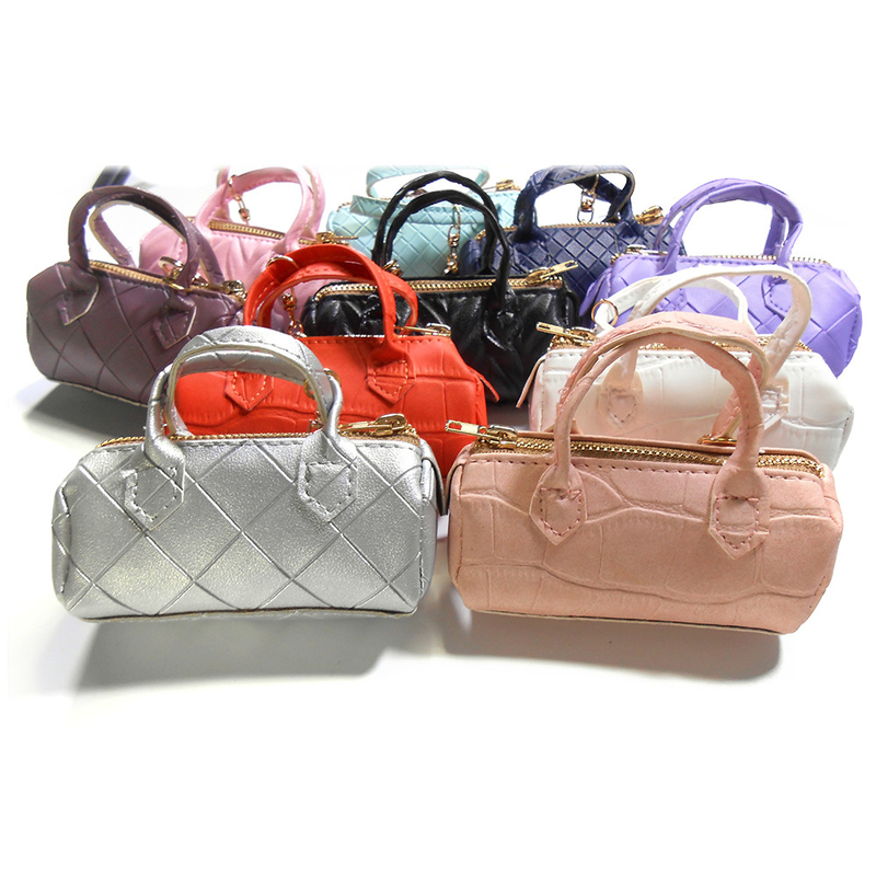 OEM / ODM Lightweight Leather Mini Handbag Keychain For Women